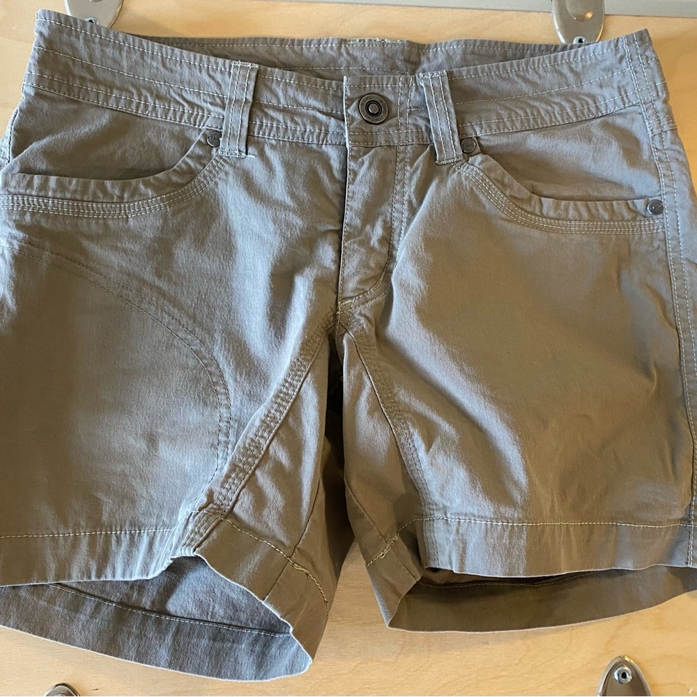 Women Kuhl hiking shorts.